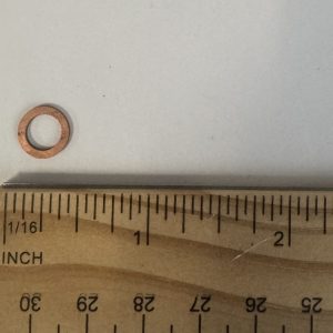 10442 WASHER, PLAIN 0.25 x 0.37 x 0.03 COPPER